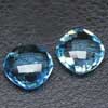 Sky Blue Topaz Quartz Faceted Cushion beads pair You will get 1 pair (2 beads) and Sizes from 14mm approx. Hydro quartz is synthetic man made quartz. It is created in different different colors and shapes. 